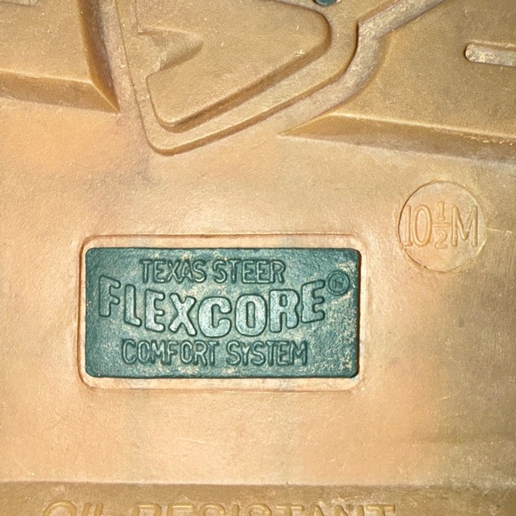 Texas Steer Flex Core System Men's Tan Work Boots, 10.5M - Picture 9 of 9